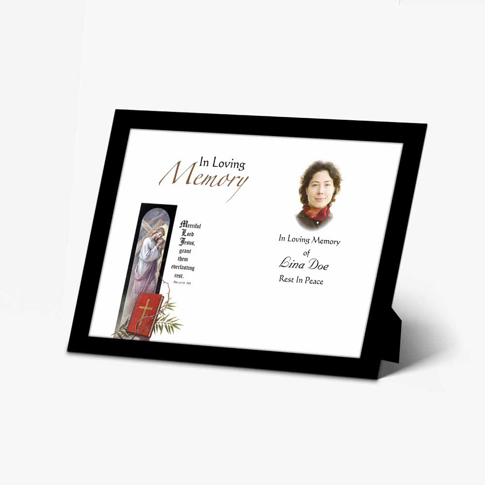 a memorial photo frame