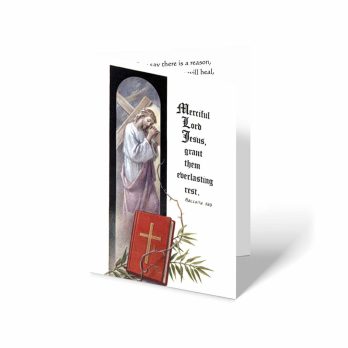 jesus in the garden of eden greeting card