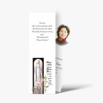 a bookmark with a picture of a woman and a quote