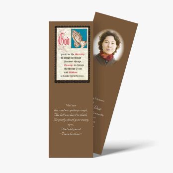 a bookmark with a picture of a woman on it