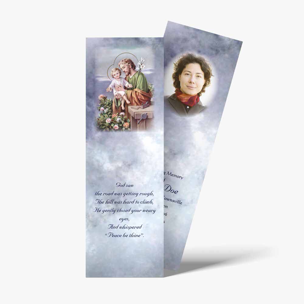 a bookmark with an image of an angel and a child