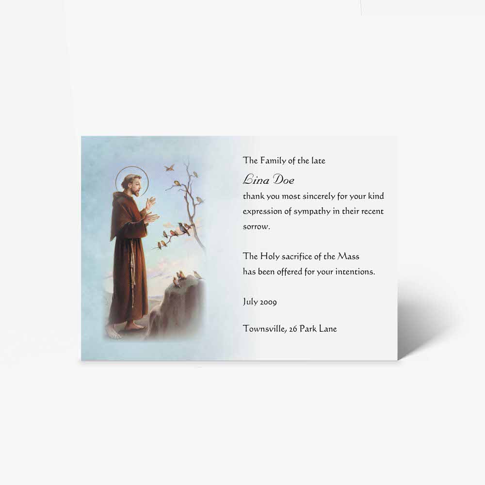 st francis of assisi prayer card
