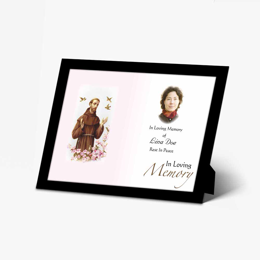 saint francis of assisi memorial photo frame