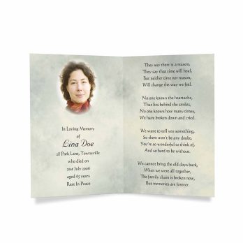 memorial card template - funeral card template