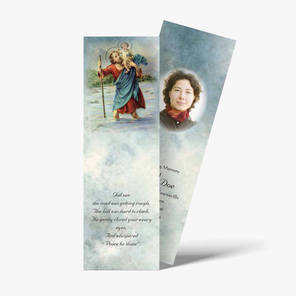 a bookmark with a picture of a man and a woman