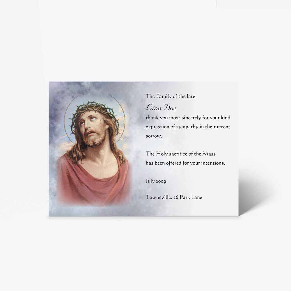 jesus of nazareth prayer card