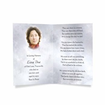 memorial card template - funeral card template