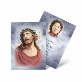 a religious card with jesus on it