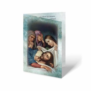 the holy family of jesus and the baby jesus greeting card