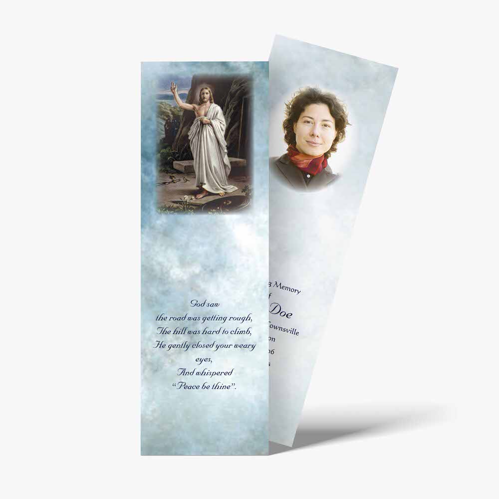 a bookmark with a picture of a woman and a quote