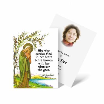 st mary of the angels prayer card