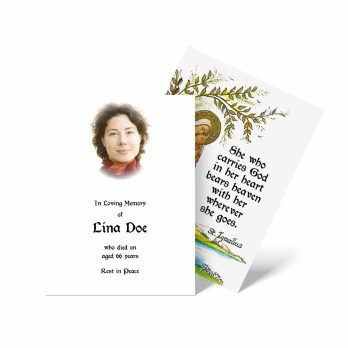 funeral cards - lina dee