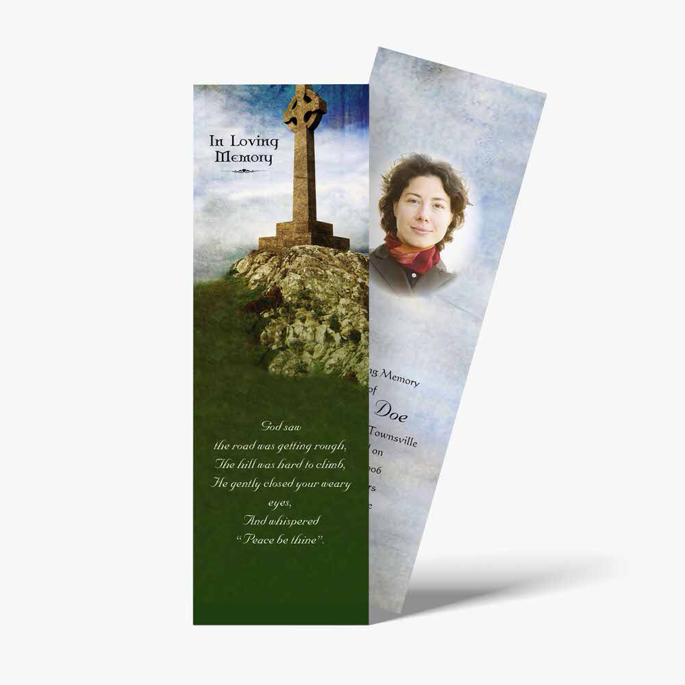a bookmarks with a photo of a woman on top