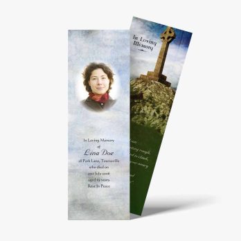 a bookmarks with a photo of a woman on top