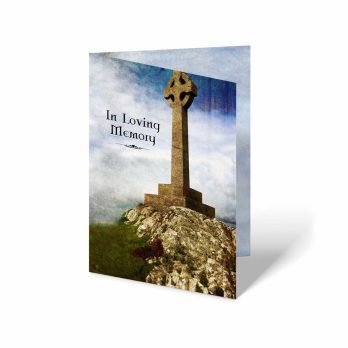 celtic cross memorial card