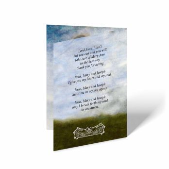 person's prayer for the dead greeting card