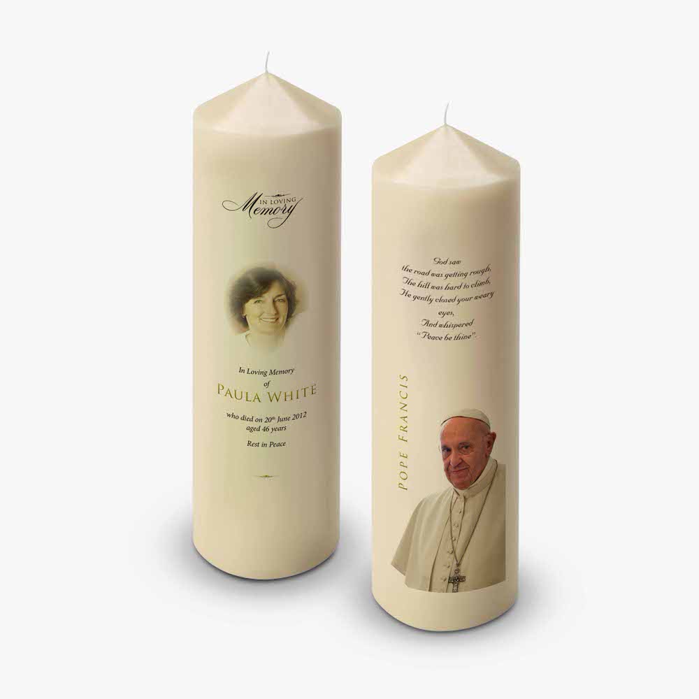 pope francis candle