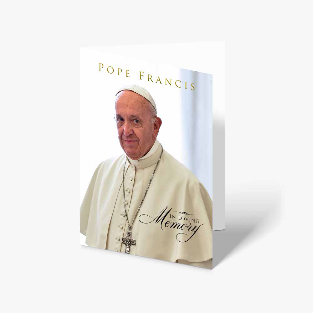 pope francis memorial card