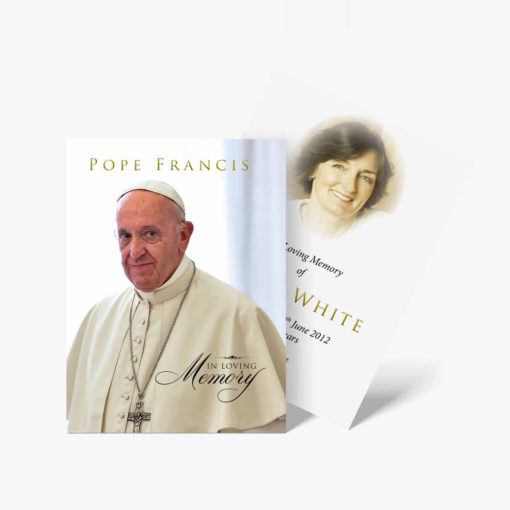 pope francis funeral card