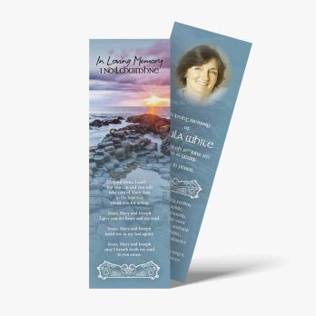 a bookmark with a photo of a woman on the beach