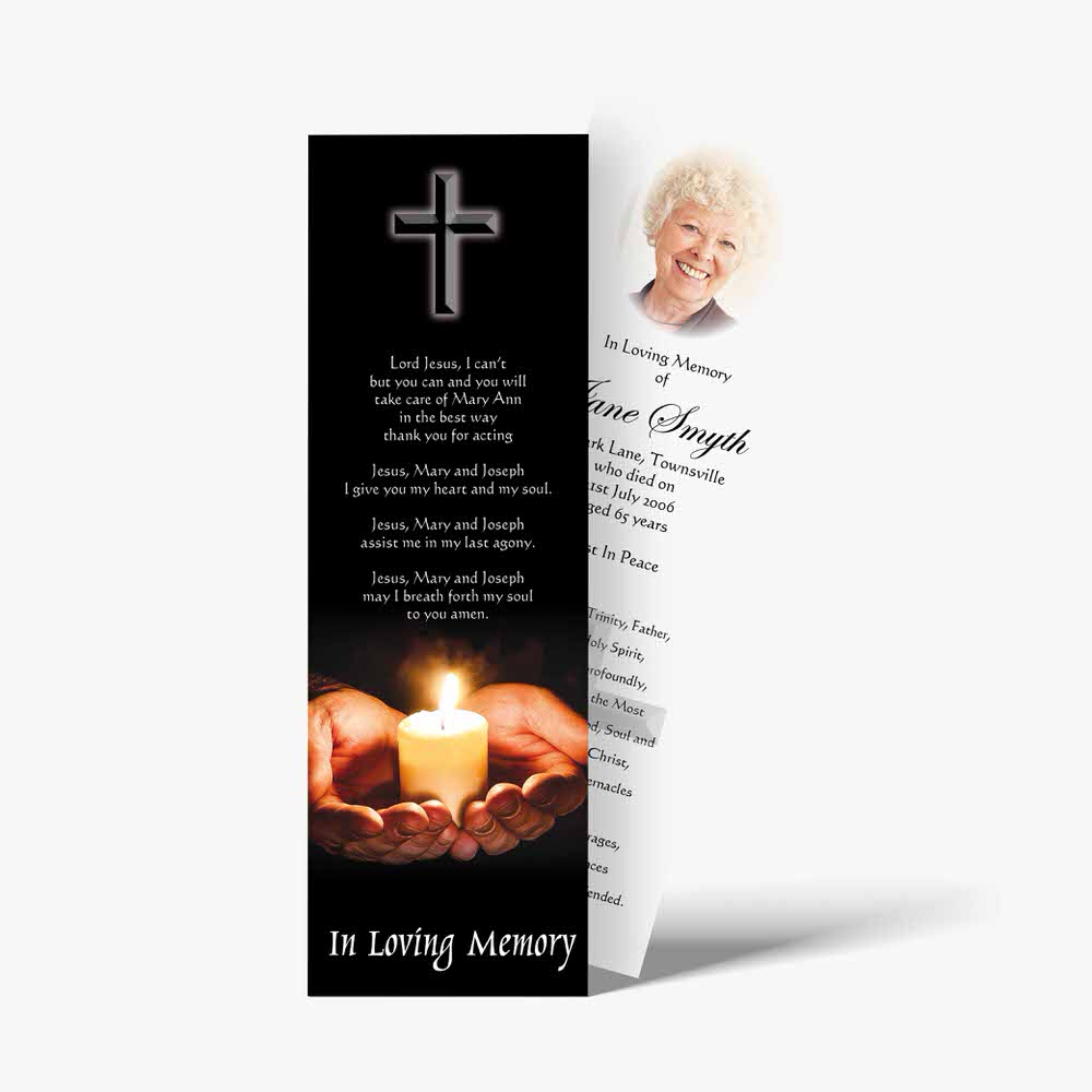 funeral bookmarks template