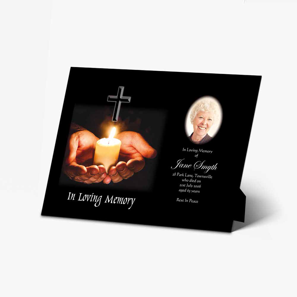 in loving memory of a loved one - funeral card