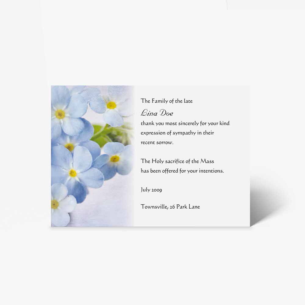 forget me not card
