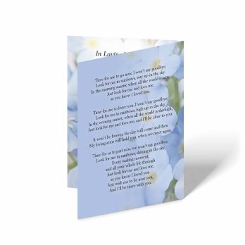 forget me not blue flowers card