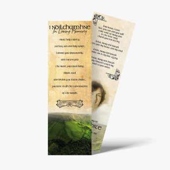 a bookmark with a poem on it