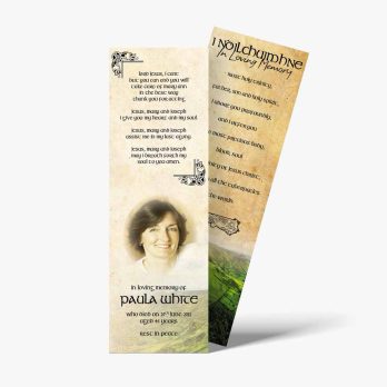 a bookmark with a photo of a woman on it
