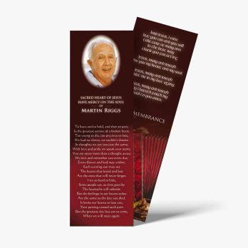a bookmark with an image of an old man