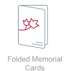Folded memorial cards