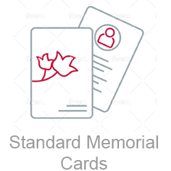 Standard memorial cards
